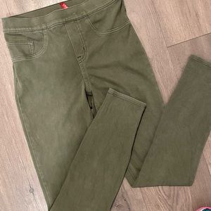 SPANX Green Jean-ish Ankle Leggings Size Small